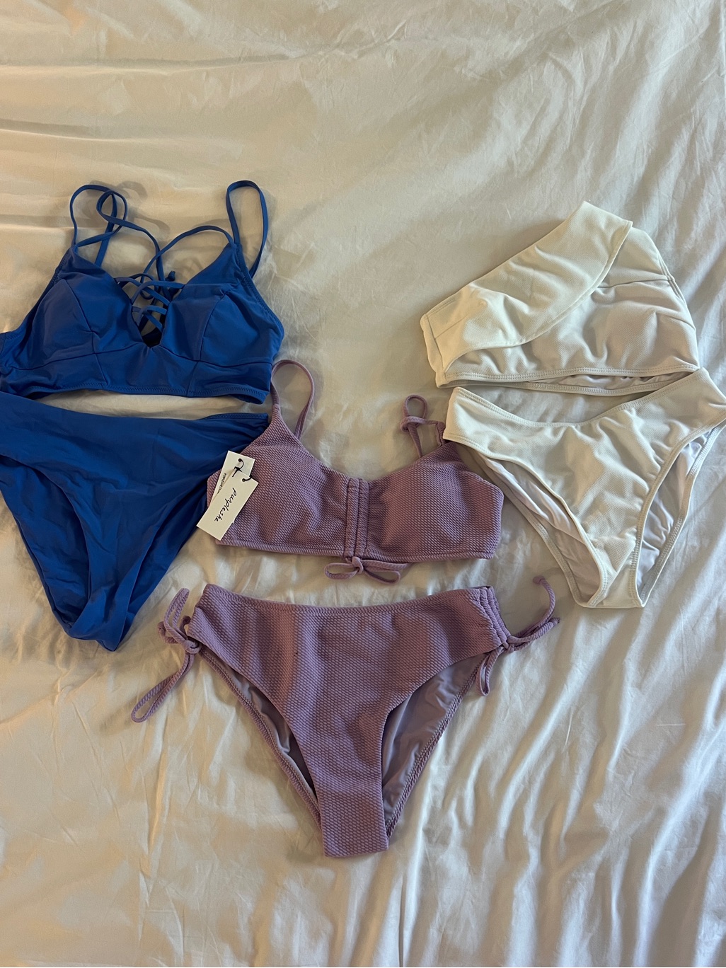 Bikini Set Bundle (Nwt)- Blue, Lavender And White